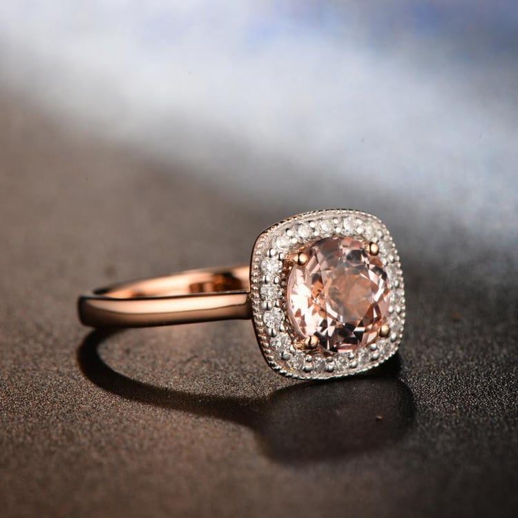 Zásnubný prsteň s morganitom 10326