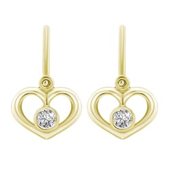 Zlaté detské náušnice srdiečka Ariel