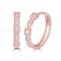 Kruhové náušnice s diamantmi Quinn