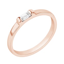 Jemný prsteň s moissanitom Zindy