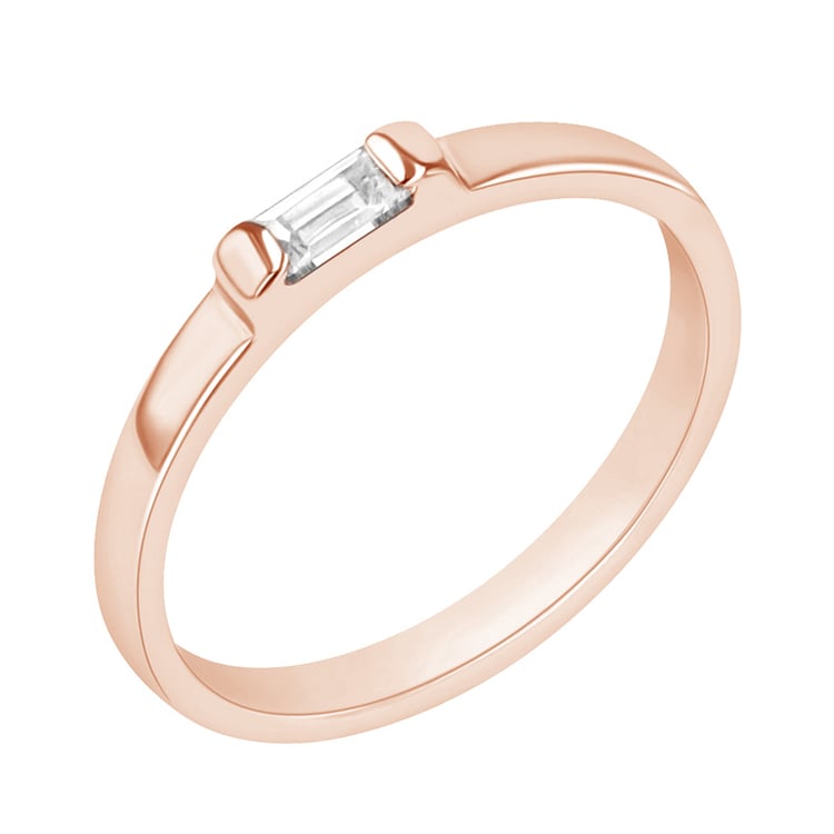 Jemný prsteň s moissanitom Zindy 112020