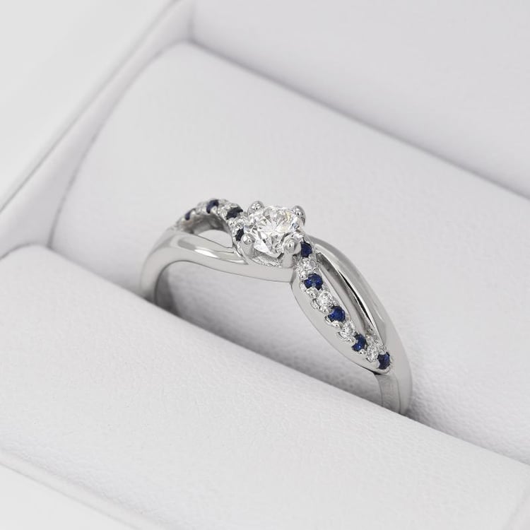 Prsteň z bieleho zlata 24915