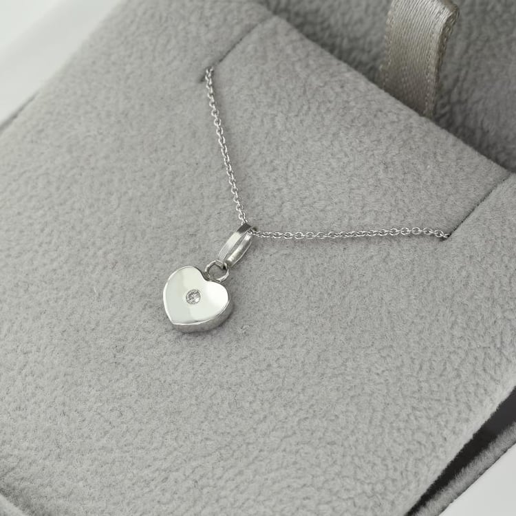 Zlatý náhrdelník se srdíčkom a diamantom Shahrzad 38770
