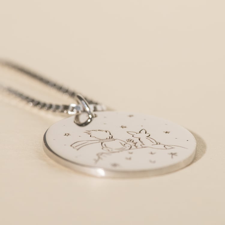 Platinový prívesok s princom a gravírom vašej voľby Exupéry 129576