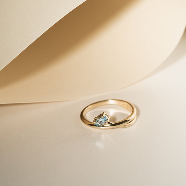 Prsteň s oválnym akvamarínom Cellini 119829