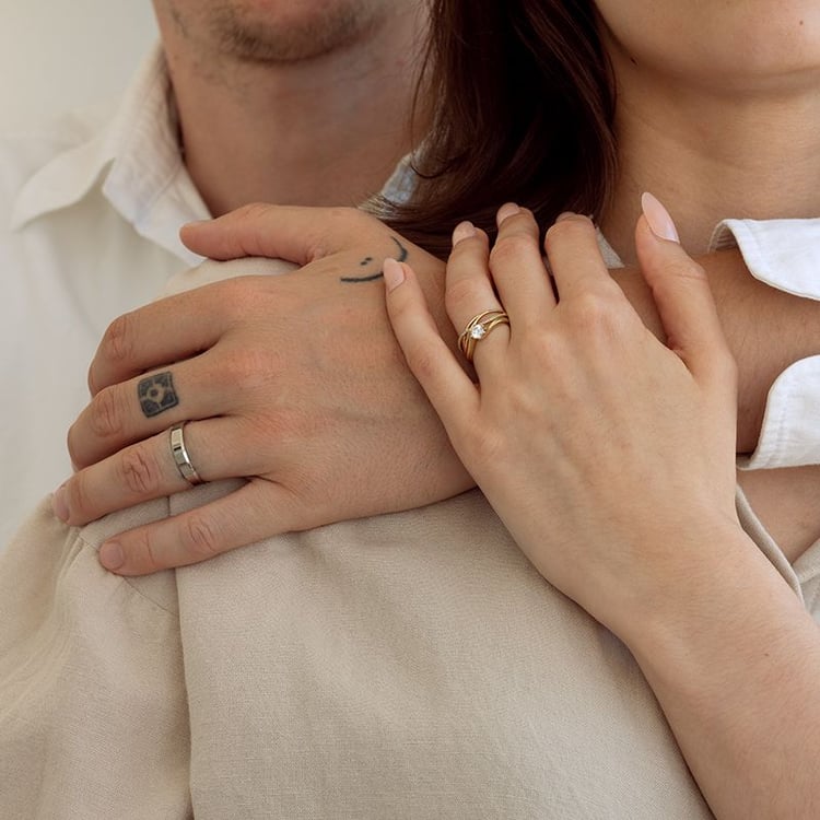 Set prsteňov s možnosťou výberu diamantu Elleanor 131666