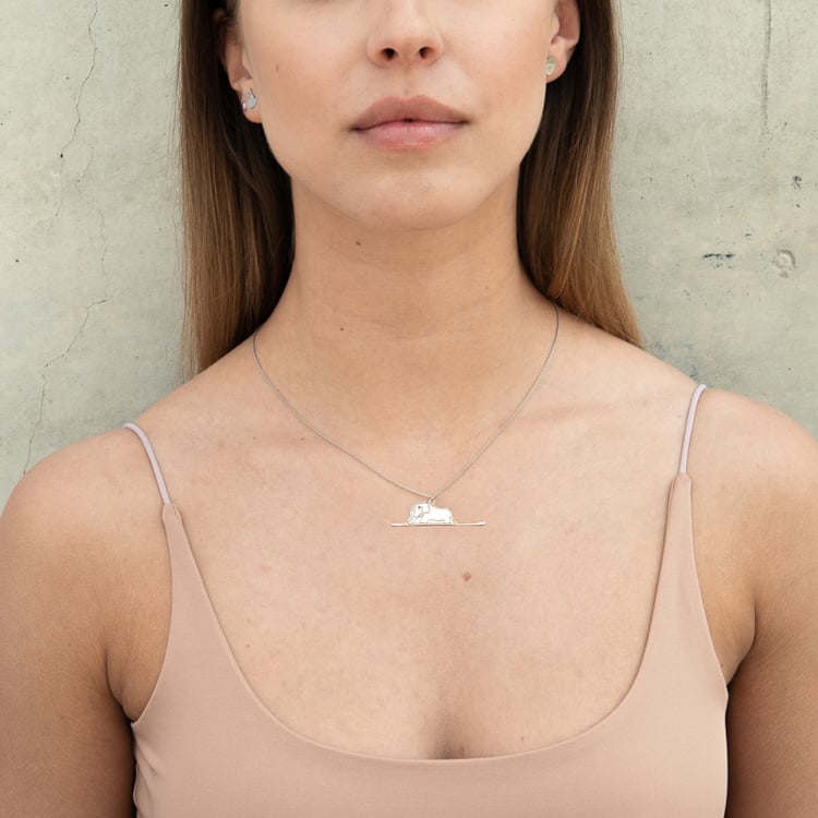 Strieborný prívesok Malý princ so slonom a gravírom 124610