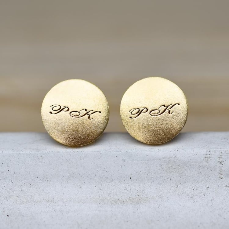 Manžetové gombíky zo zlata s iniciálmi 15217