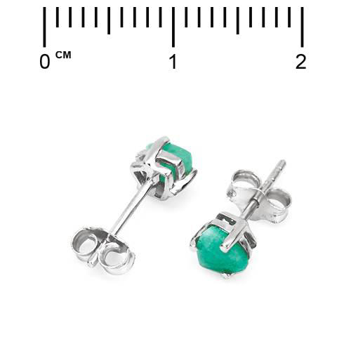 Smaragdove nausnice strieborne 751