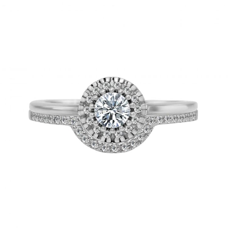 Zásnubný diamantový set prsteňov zo zlata Niela