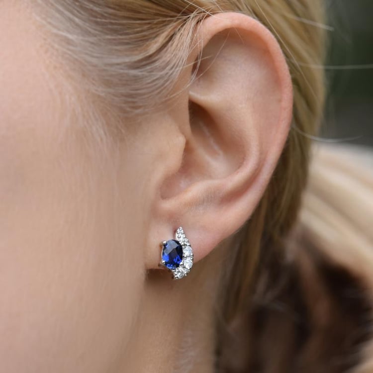 Zafírové náušnice 13882