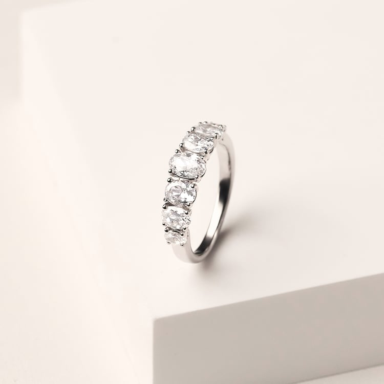 Zlatý prsteň s oválnymi lab-grown diamantmi Rasel 165483