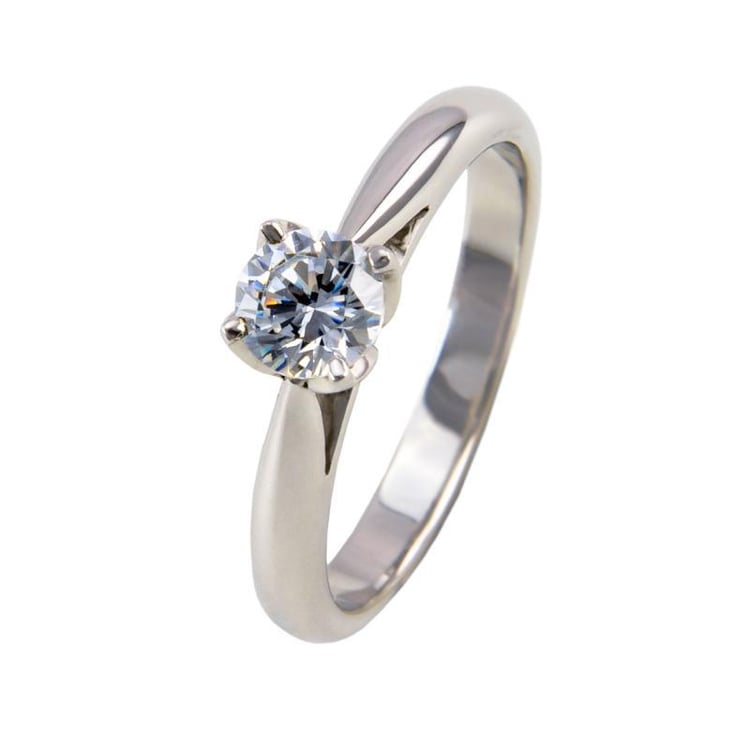 Zlatý zásnubný prsteň s diamantom Hamara