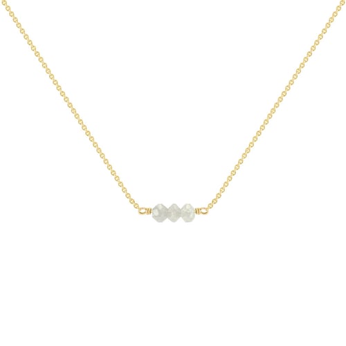 Zlatý choker s diamantovými korálkami Serah