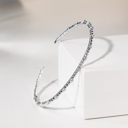 Zlatý flexi náramok s lab-grown diamantmi Foster