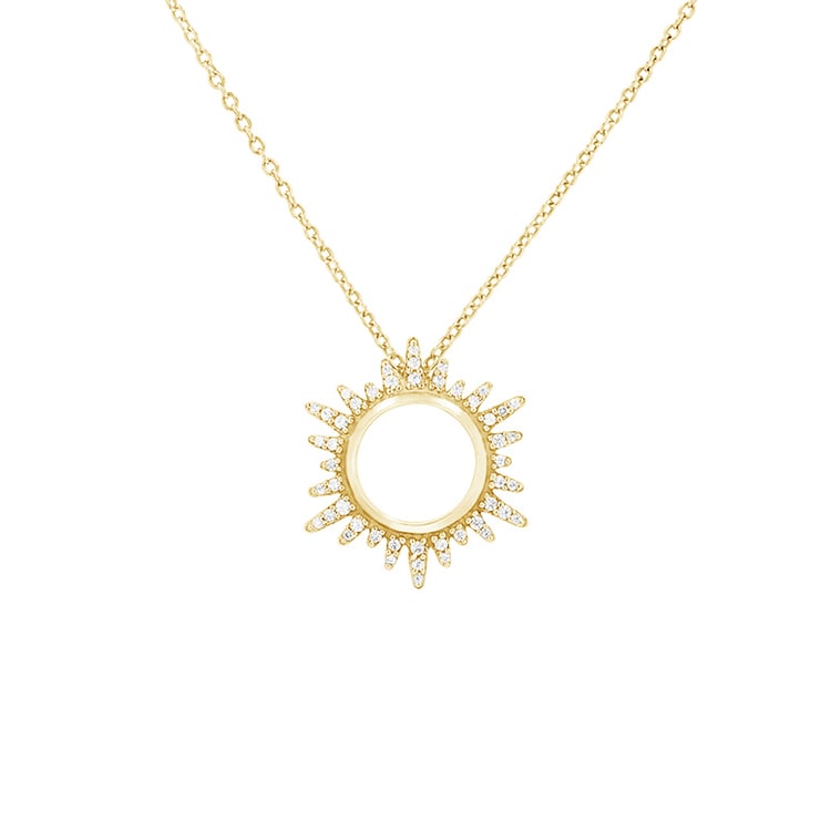 Náhrdelník v tvare diamantového slunce zo žltého zlata