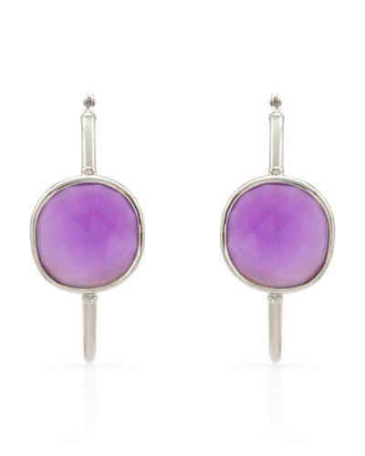 Zlaté náušnice s chalcedónmi 