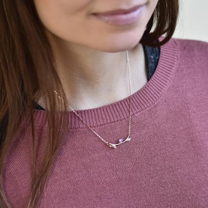 Náhrdelník s marquise turmalínom a diamantmi Ollie