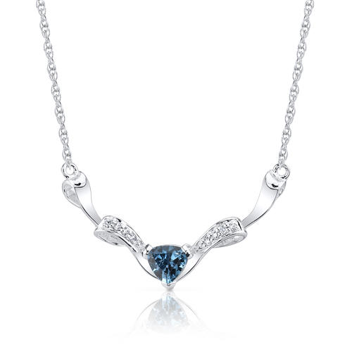 Strieborný náhrdelník zdobený topásom Cerdwin 5309