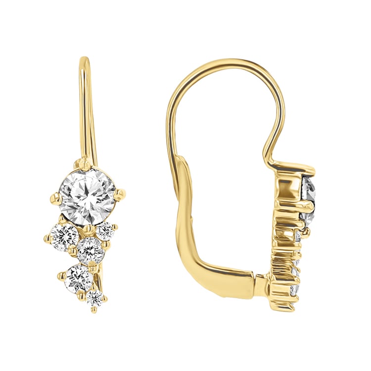 Cluster náušnice s lab-grown diamantmi Olga