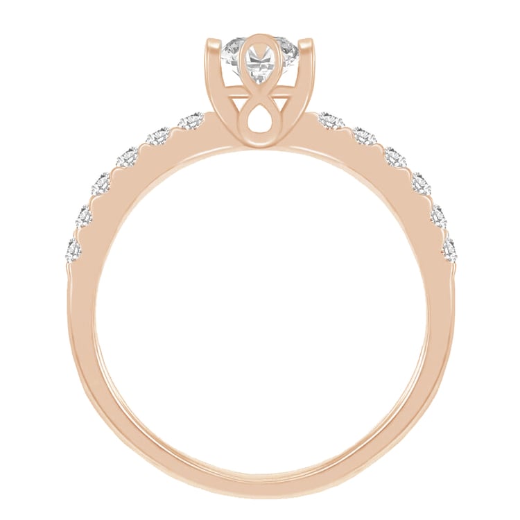 Zásnubný prsteň z růžového zlata 42201