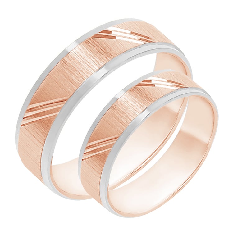 Snubné prstene z ružového zlata 80389