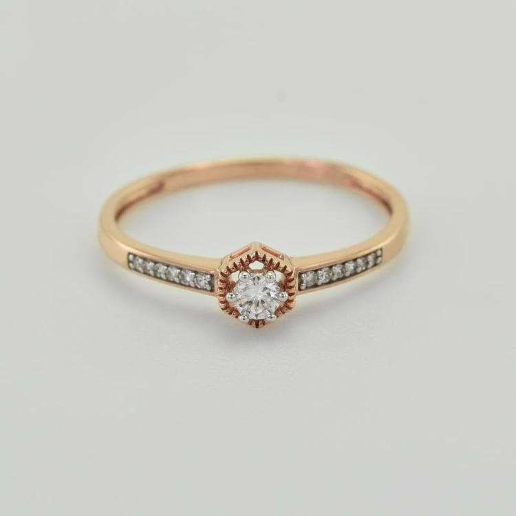 Strieborný prsteň s postrannými lab-grown diamantmi Kelote 104627