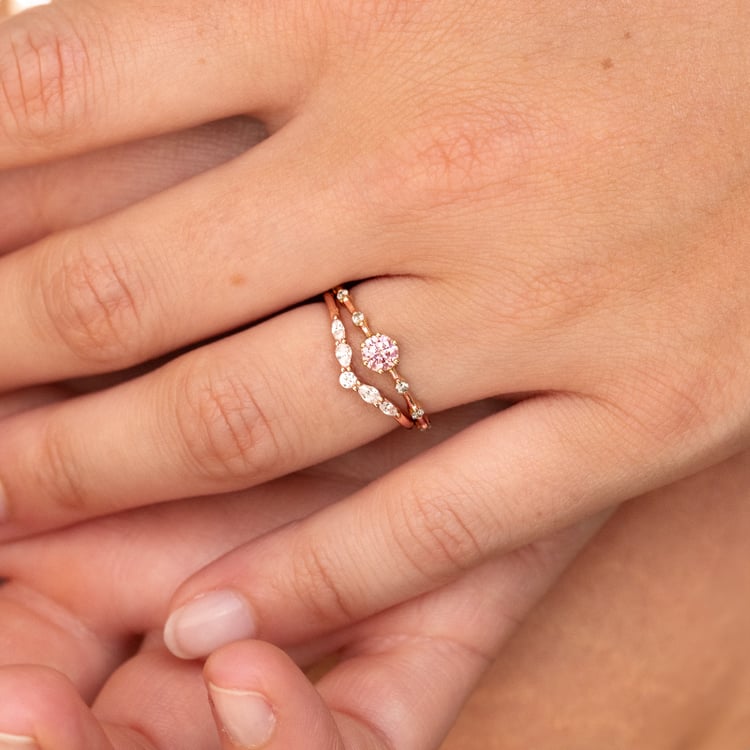 Vykrojený prsteň s round, pear a marquise diamantmi Craig 142550