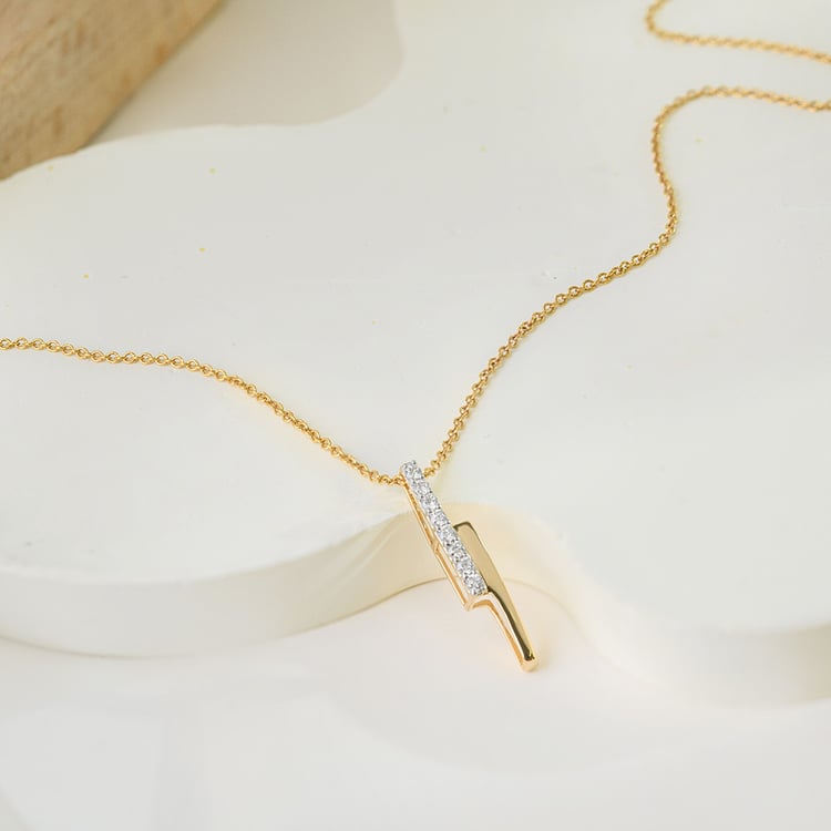 Zlatý prívesok s lab-grown diamantmi Katie 163793