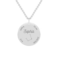 Strieborný novorodenecký prívesok s gravírom vašej voľby Grace