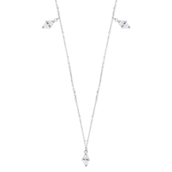 Zlatý náhrdelník s bielym topásom Rosalva