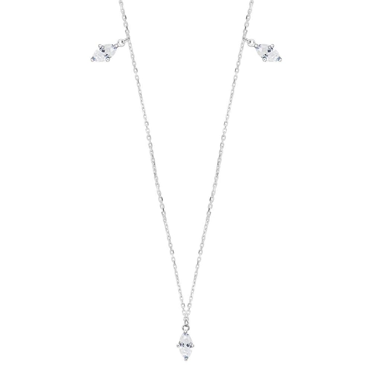 Zlatý náhrdelník s bielym topásom Rosalva 162172