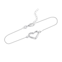 Strieborný fashion náramok so srdiečkom Shirl