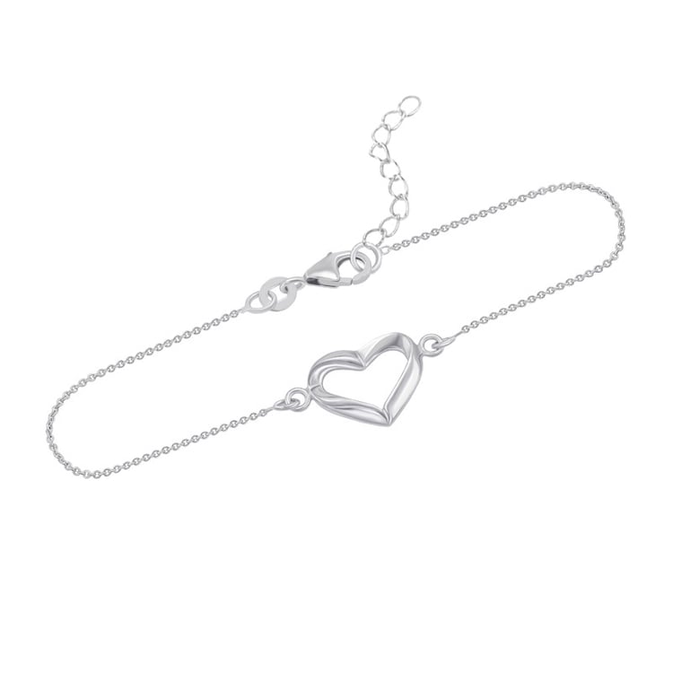 Strieborný fashion náramok so srdiečkom 