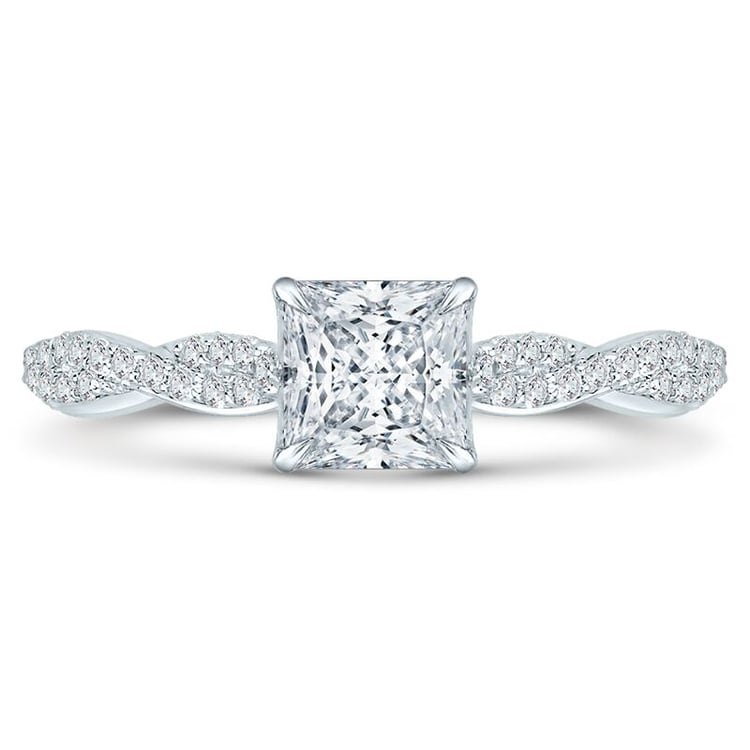 Zlatý diamantový zásnubný prsteň 46459