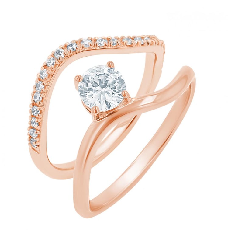 Romantický zásnubný set prsteňov s lab-grown diamantmi 156207