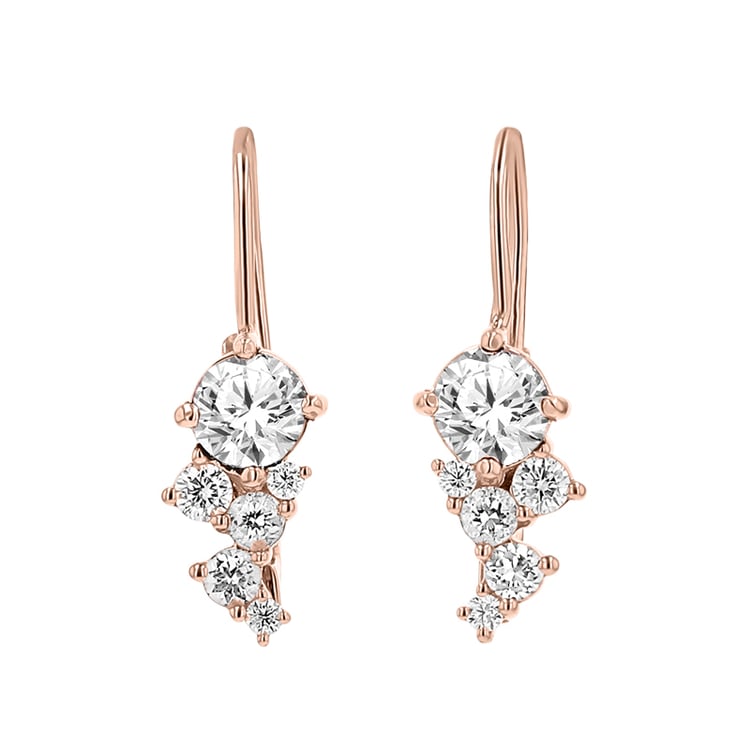 Cluster náušnice s lab-grown diamantmi Olga 148530