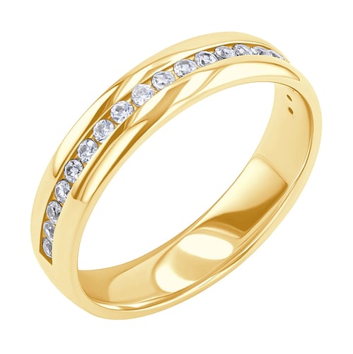 Zlatý eternity prsteň s lab-grown diamantmi Loby