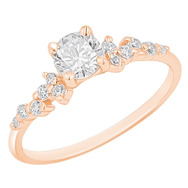 Zásnubný prsteň s výberom písmen a lab-grown diamantmi Carina 166886