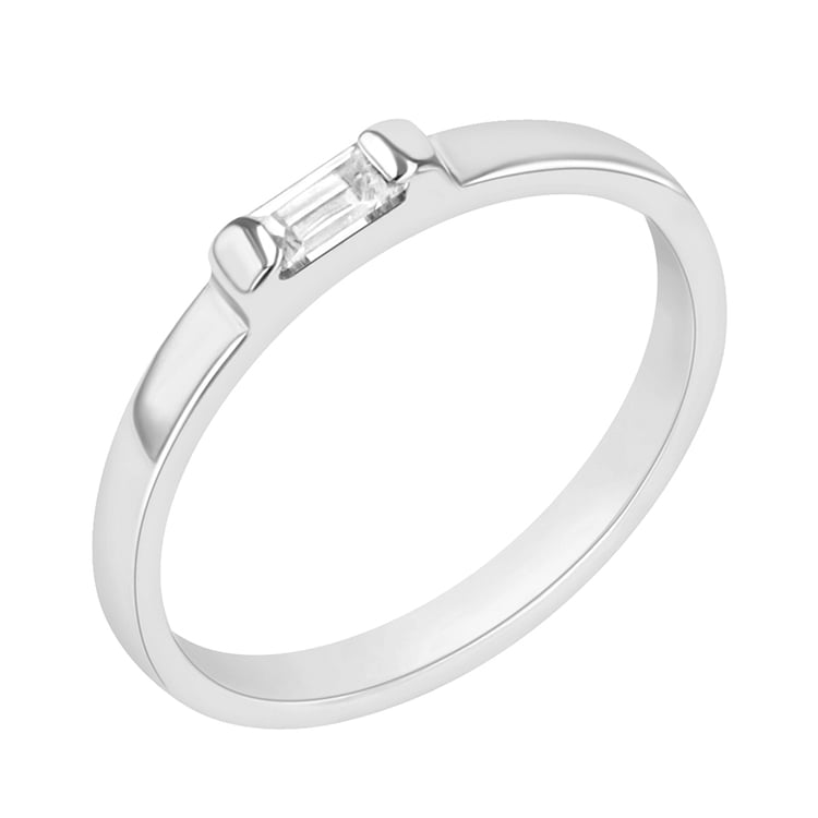 Jemný prsteň s moissanitom Zindy 112019