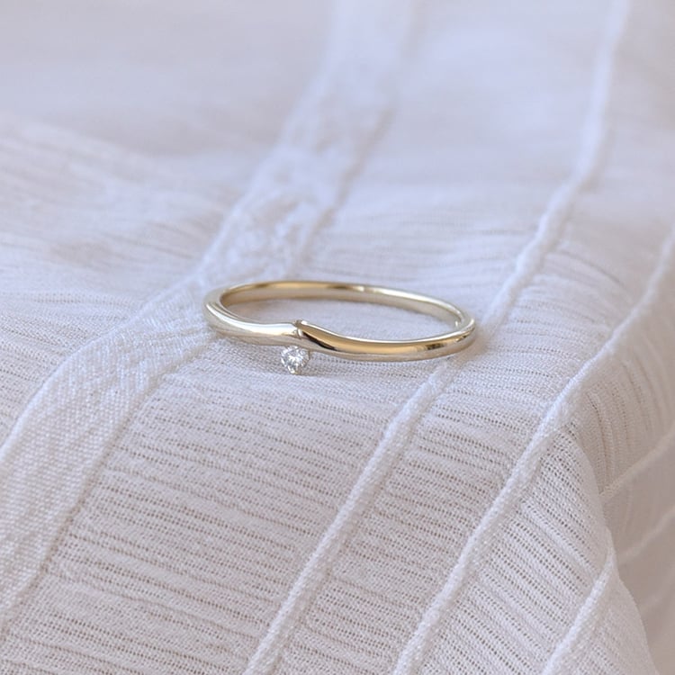 Strieborný vykrojený prsteň s lab-grown diamantom Caris 104535