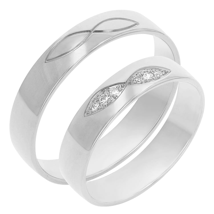 Snubné prstene z bieleho zlata 78613