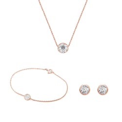 Minimalistickt zlatt set šperkov s lab-grown diamantmi Yanis