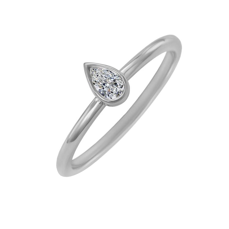 Zlatý prsteň s pear diamantom Lionel