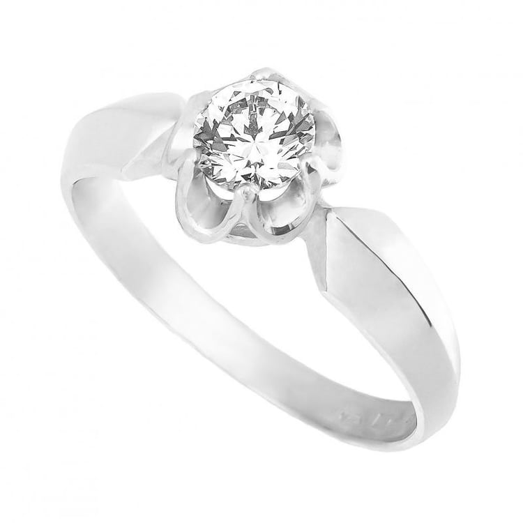 Zlaty zasnubny prsten s GIA certifikovanym diamantom