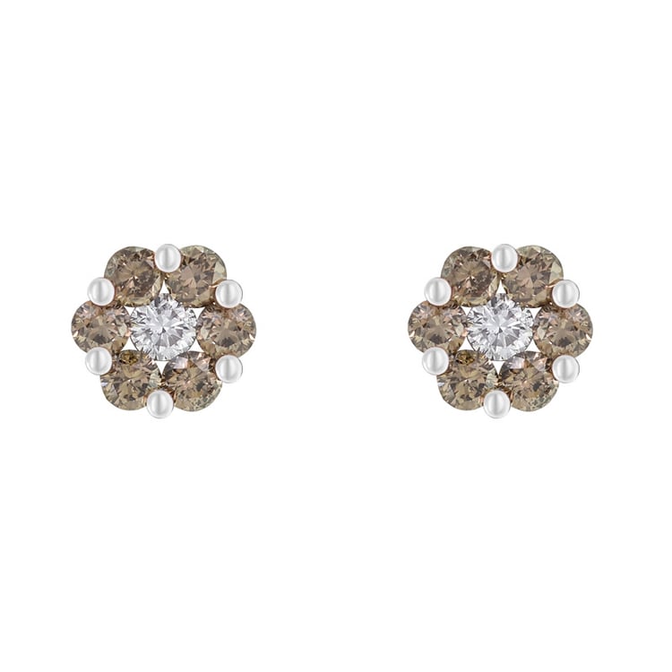 Diamantové kvetinky z bieleho zlata 76275