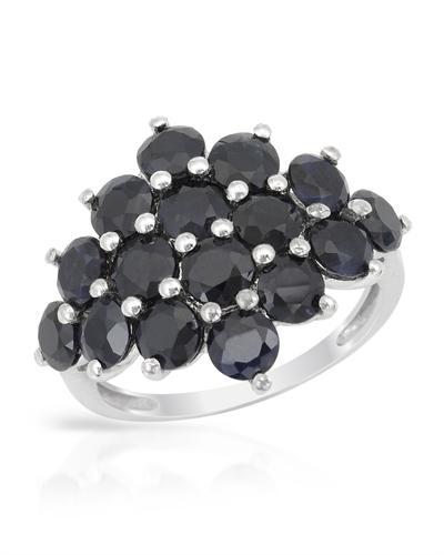 Strieborný prsteň so zafírmi