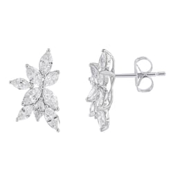 Luxusné náušnice s marquise prírodnými diamantmi Ishita