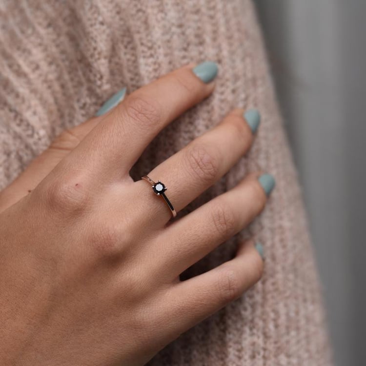 Diamantový prsteň z bieleho zlata 40143