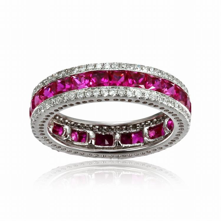 Rubínový prsteň s diamantmi 5050